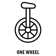 Fototapeta premium One wheel Icon simple and easy to edit for your design elements