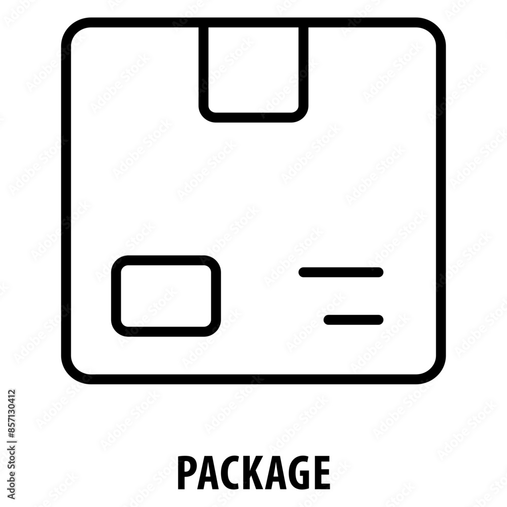 Poster package icon simple and easy to edit for your design elements