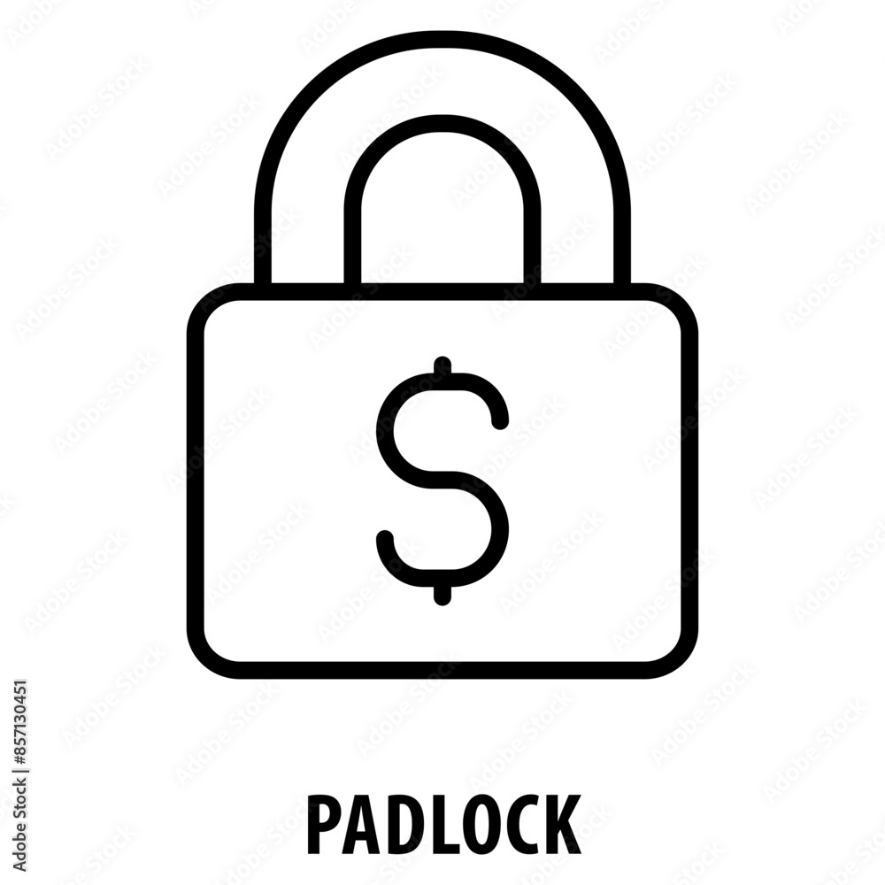 Poster padlock icon simple and easy to edit for your design elements