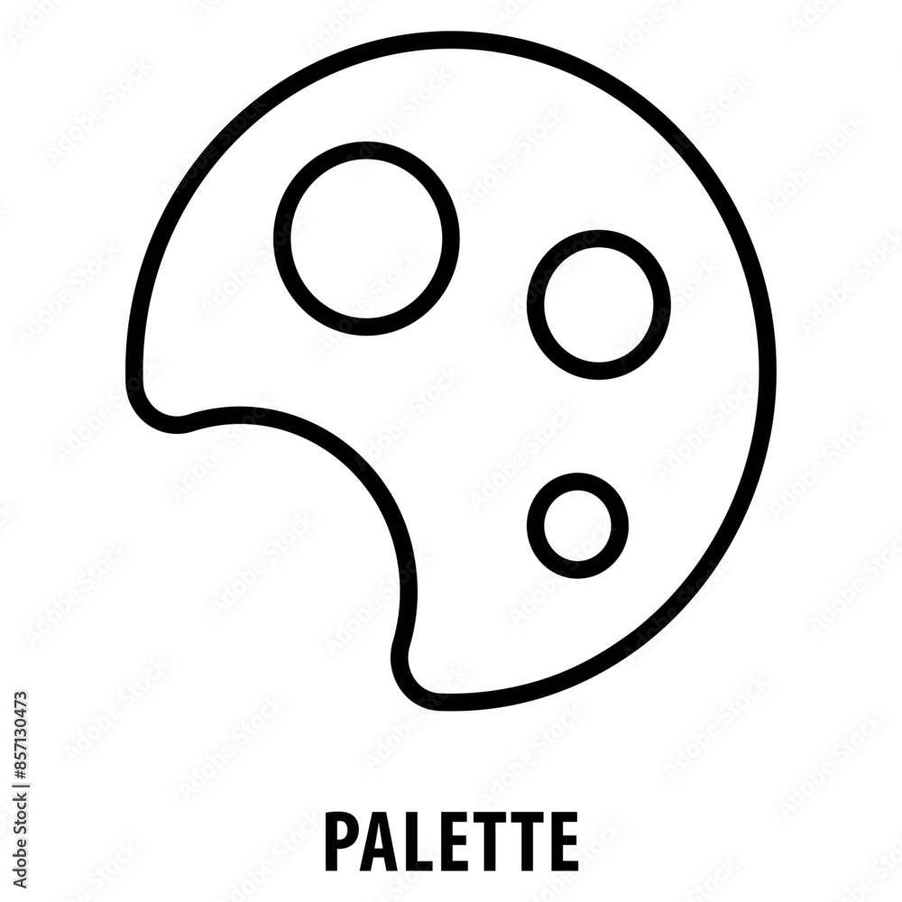 Poster palette icon simple and easy to edit for your design elements
