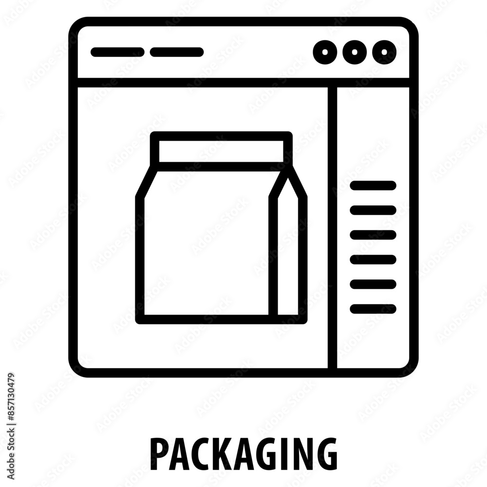 Poster packaging icon simple and easy to edit for your design elements