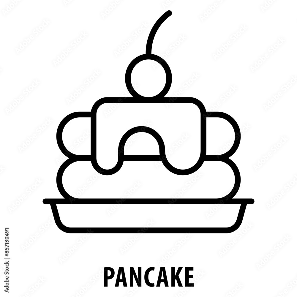 Poster pancake icon simple and easy to edit for your design elements