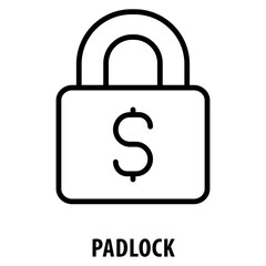 Padlock Icon simple and easy to edit for your design elements