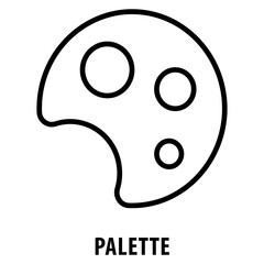 Palette Icon simple and easy to edit for your design elements