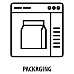 Packaging Icon simple and easy to edit for your design elements