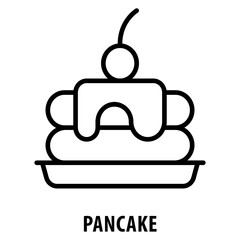 Pancake Icon simple and easy to edit for your design elements
