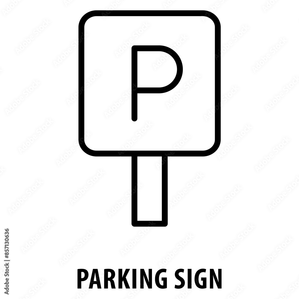 Poster parking sign icon simple and easy to edit for your design elements