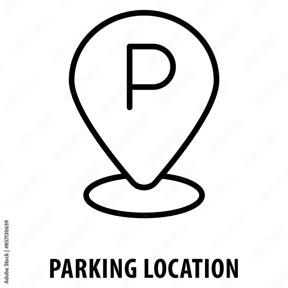 Poster parking location icon simple and easy to edit for your design elements