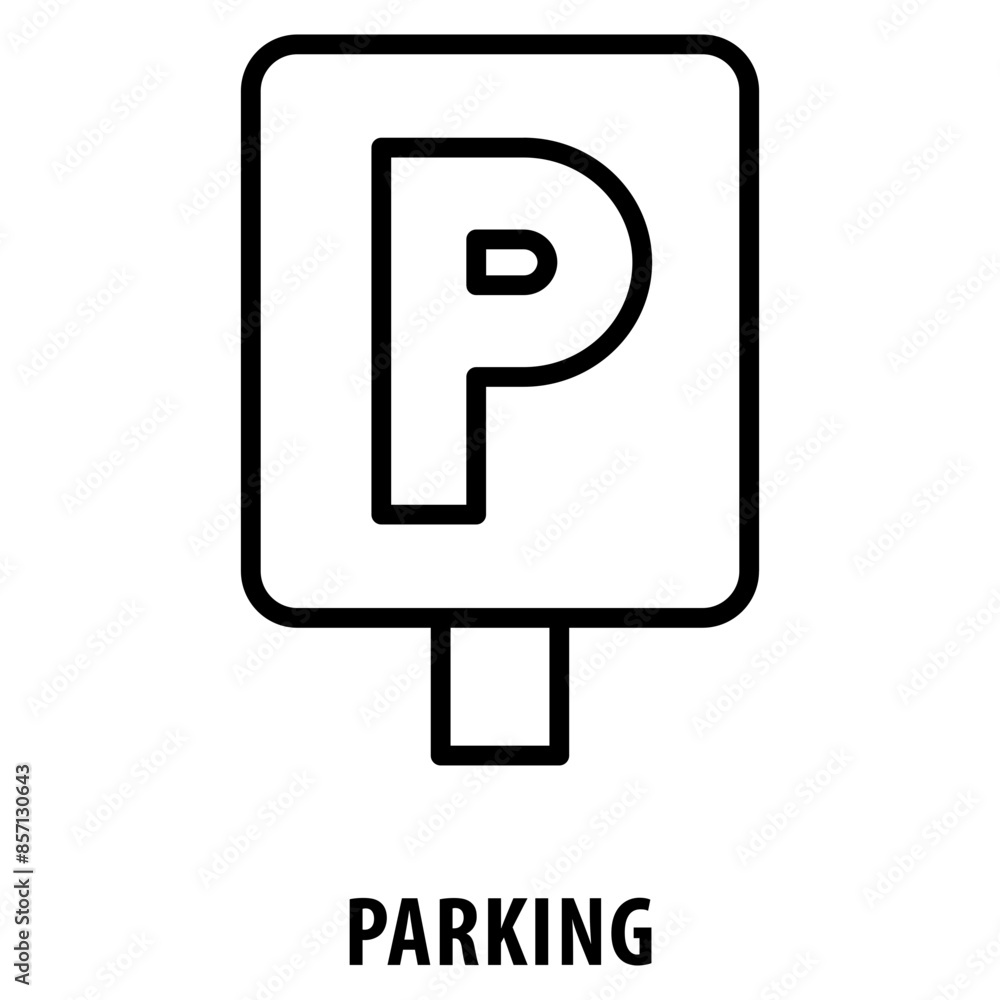 Aufkleber parking icon simple and easy to edit for your design elements