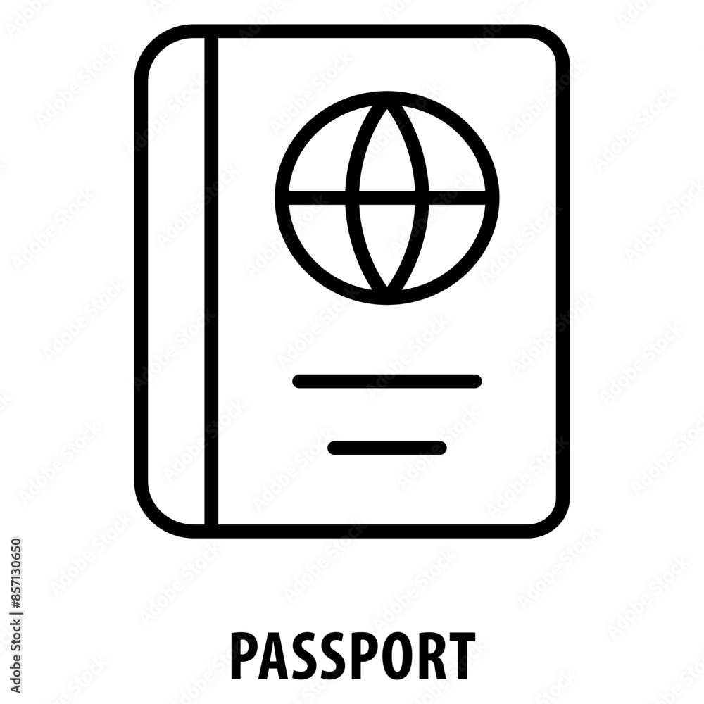 Poster passport icon simple and easy to edit for your design elements