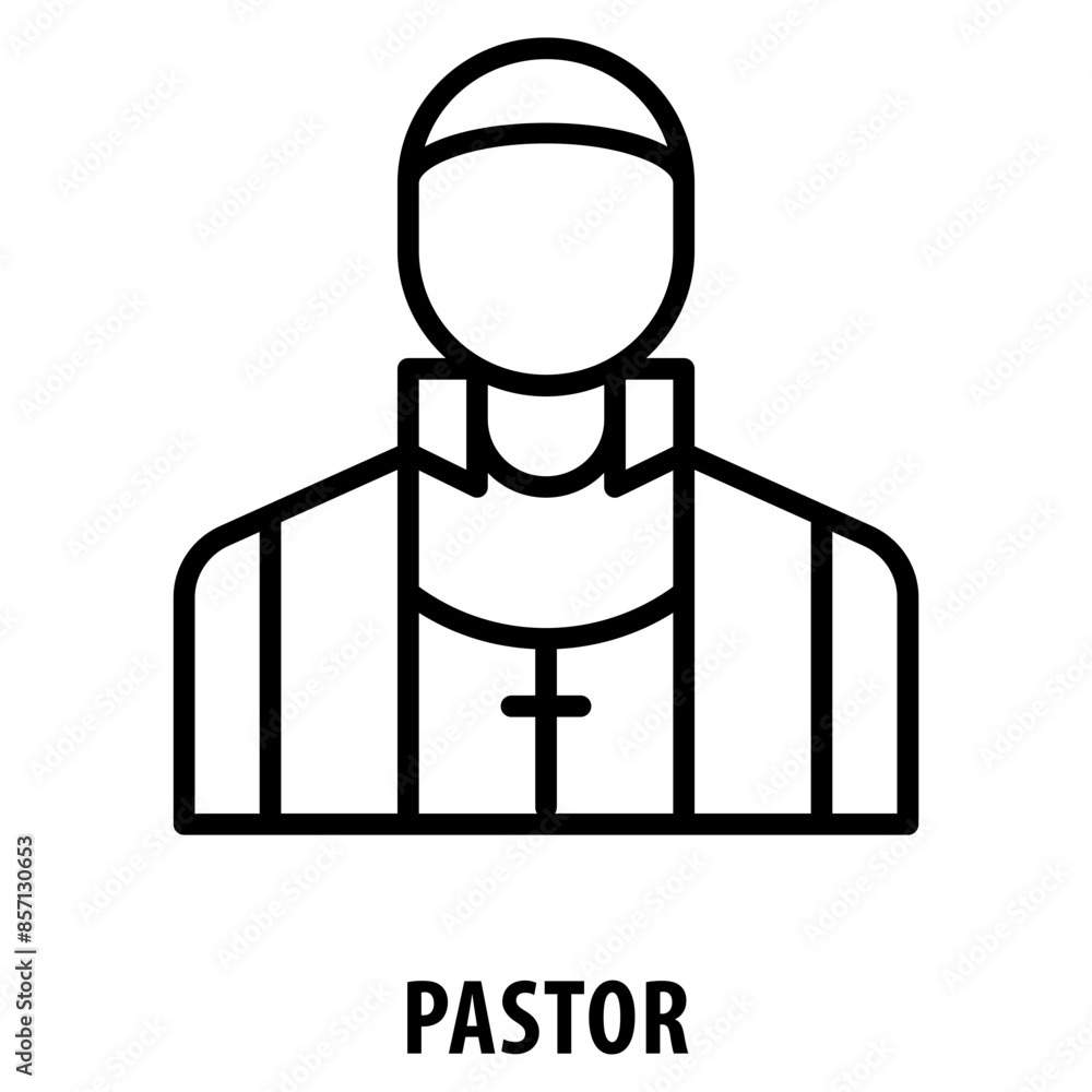 Poster pastor icon simple and easy to edit for your design elements