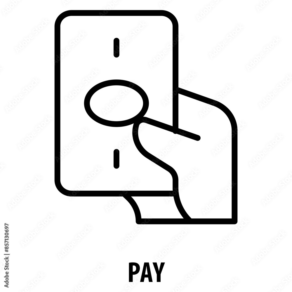 Aufkleber pay icon simple and easy to edit for your design elements
