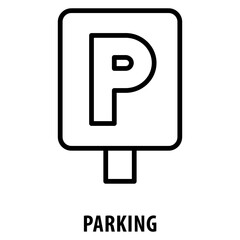 Parking Icon simple and easy to edit for your design elements