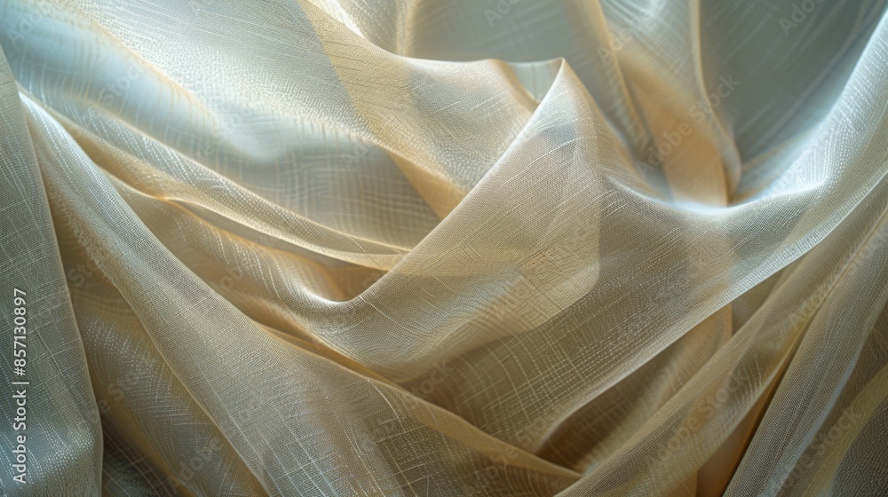 Poster a detailed image of white fabric texture, ideal for use in textile design or as a decorative element