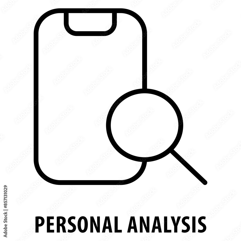 Poster personal analysis icon simple and easy to edit for your design elements