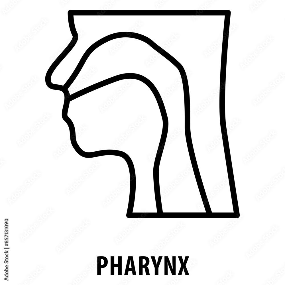 Poster pharynx icon simple and easy to edit for your design elements