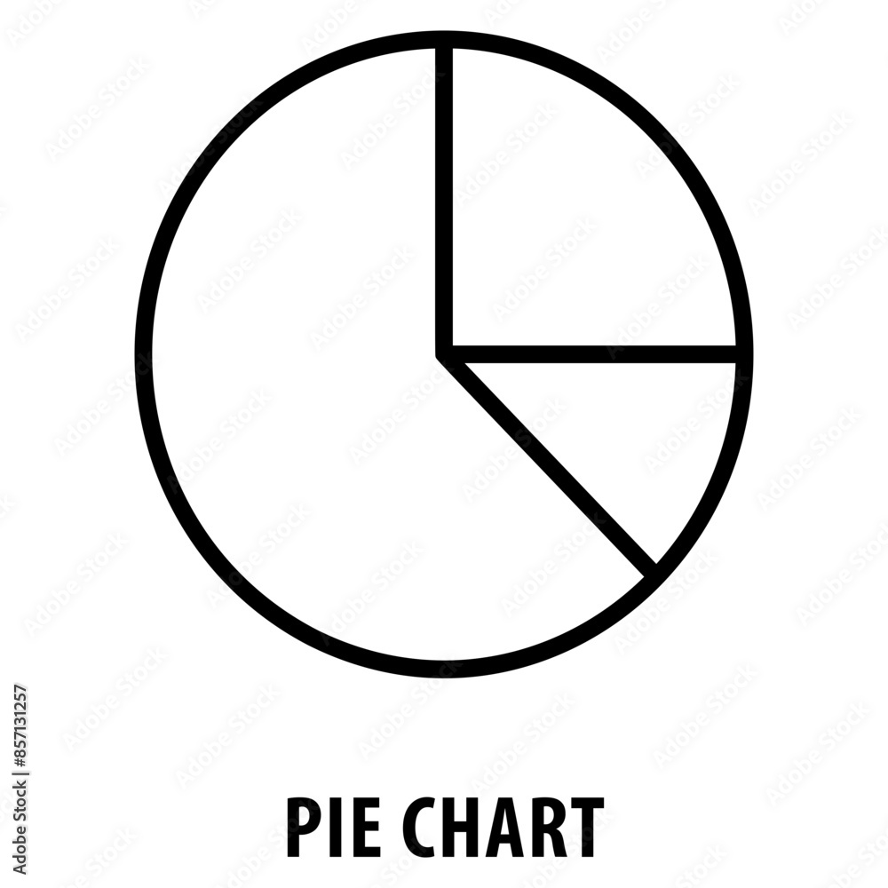 Poster pie chart icon simple and easy to edit for your design elements