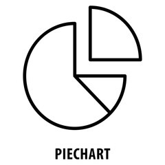 Piechart Icon simple and easy to edit for your design elements