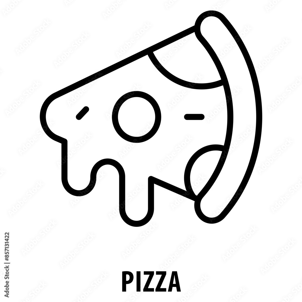 Aufkleber pizza icon simple and easy to edit for your design elements