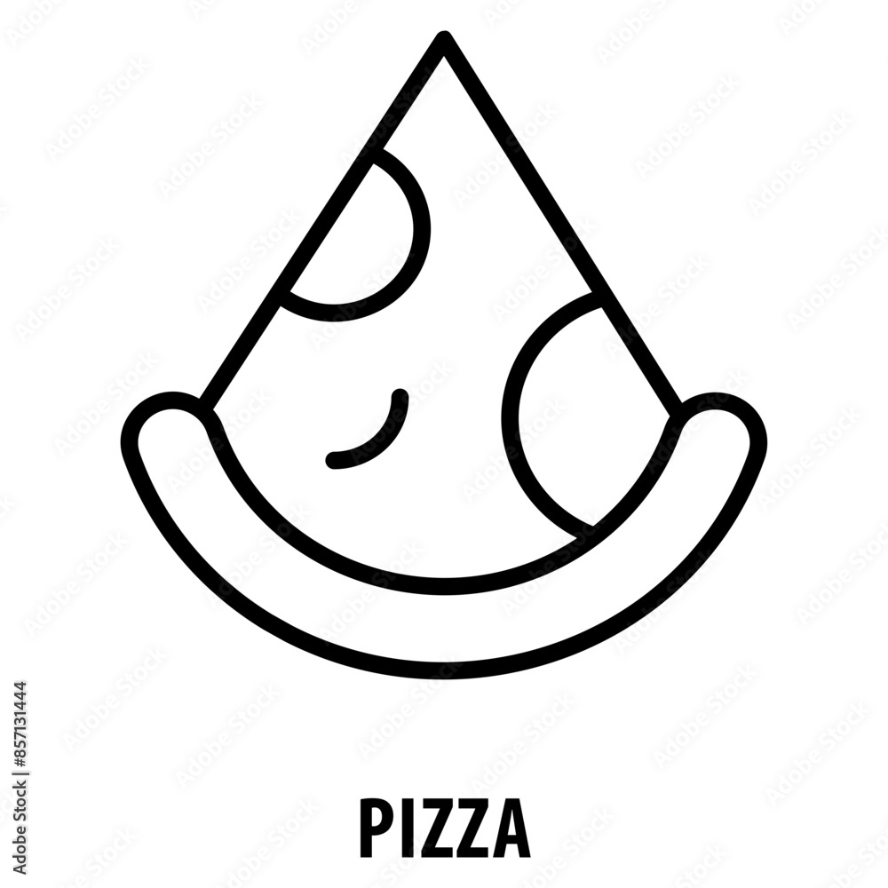 Poster pizza icon simple and easy to edit for your design elements