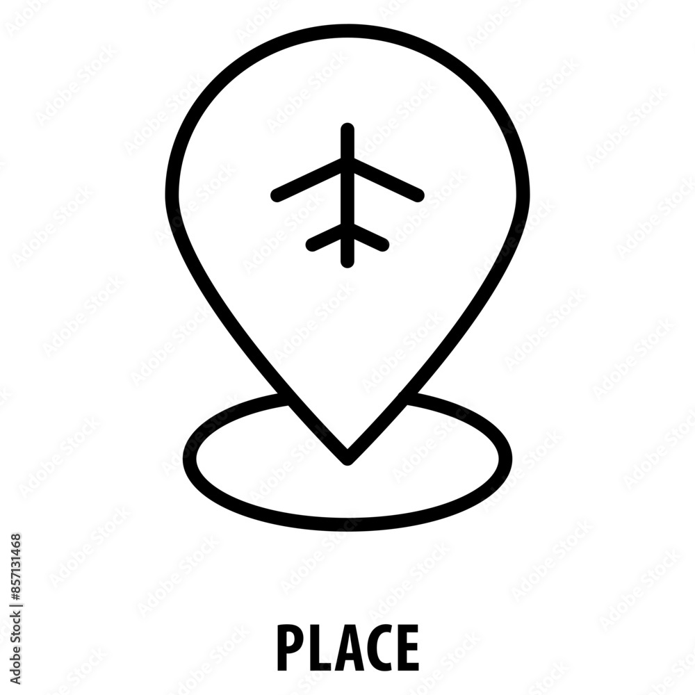 Poster place icon simple and easy to edit for your design elements