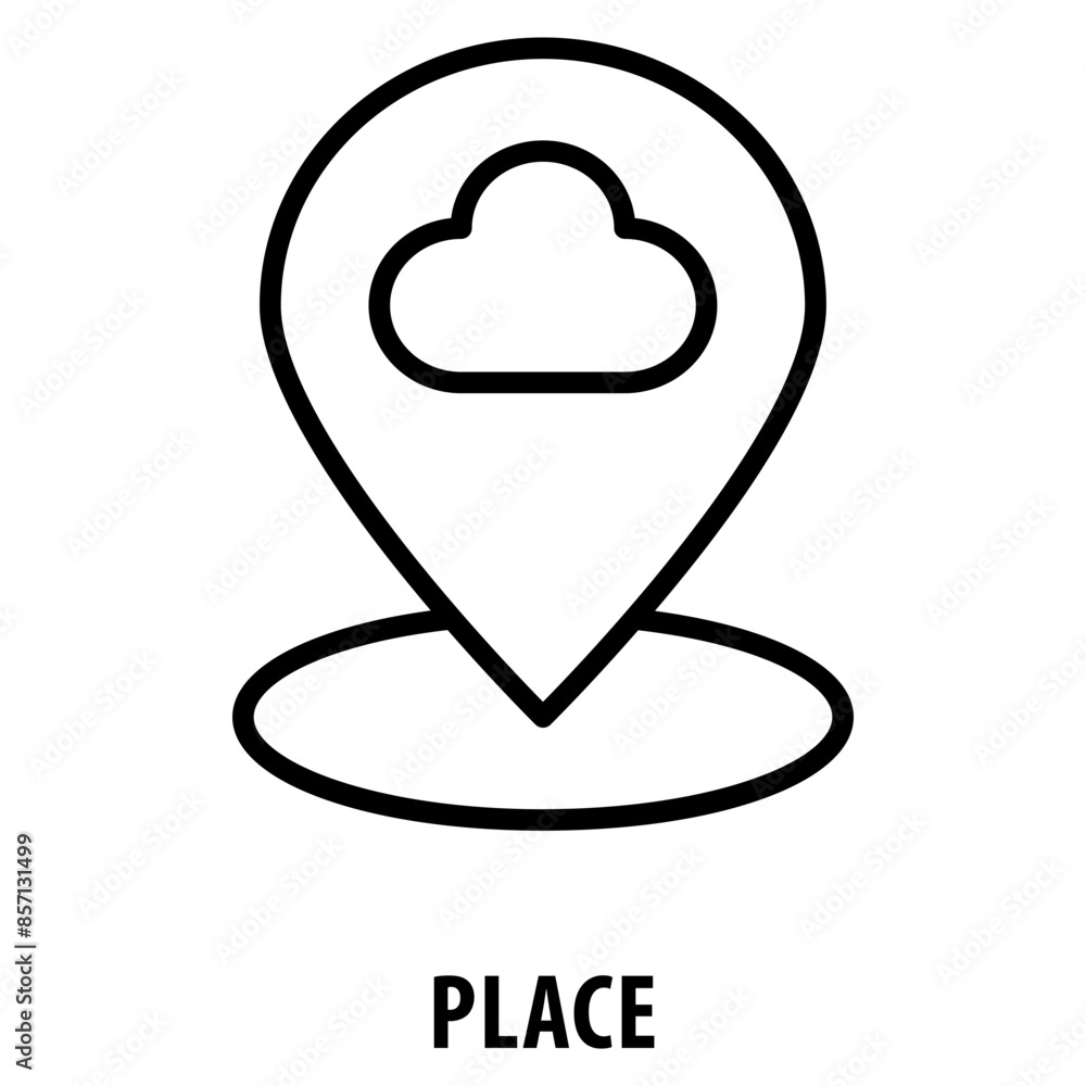 Poster place icon simple and easy to edit for your design elements