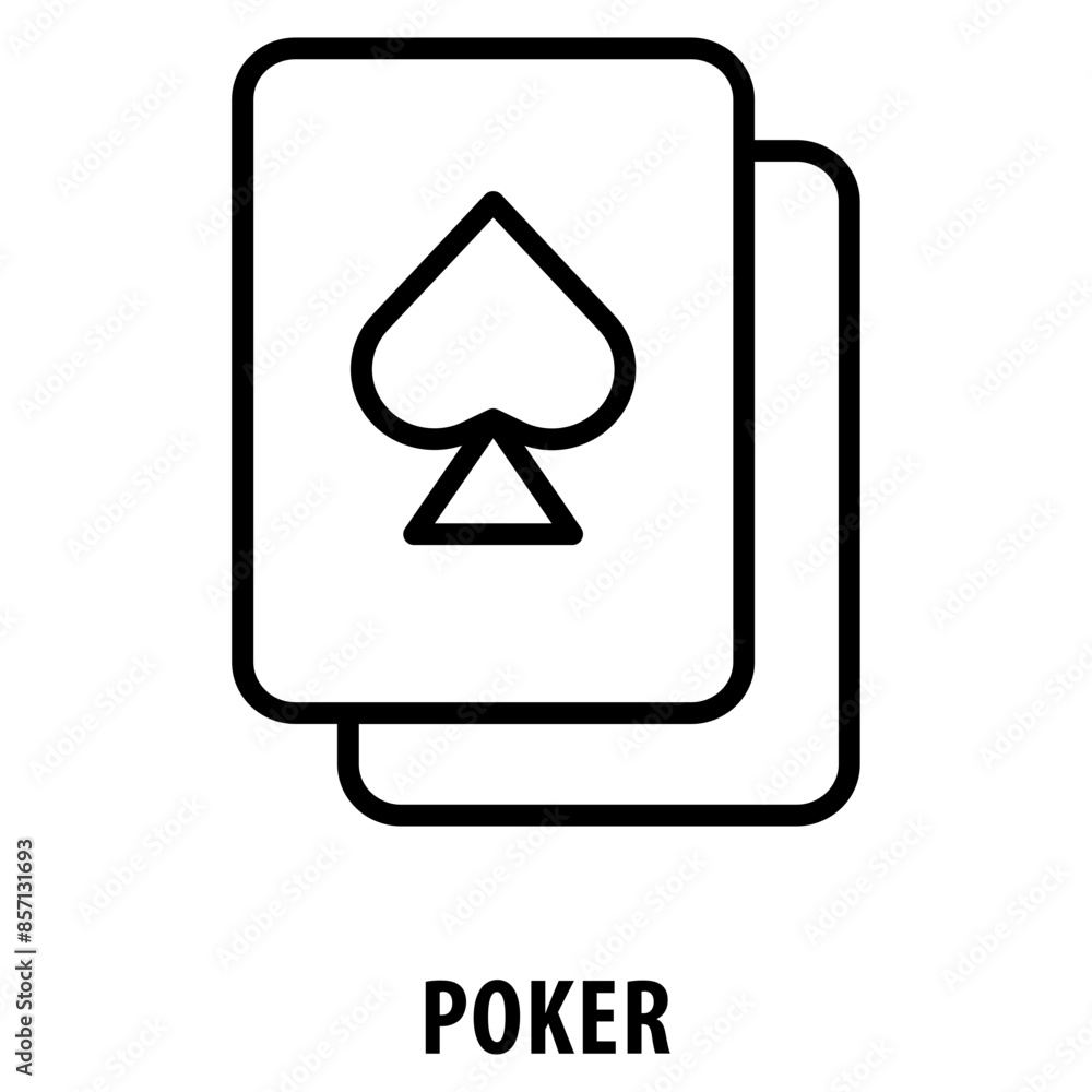 Poster poker icon simple and easy to edit for your design elements