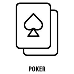 Poker Icon simple and easy to edit for your design elements