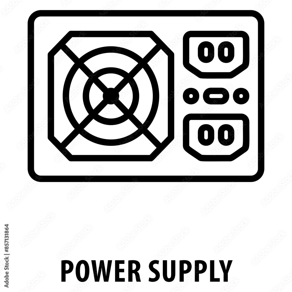 Poster power supply icon simple and easy to edit for your design elements