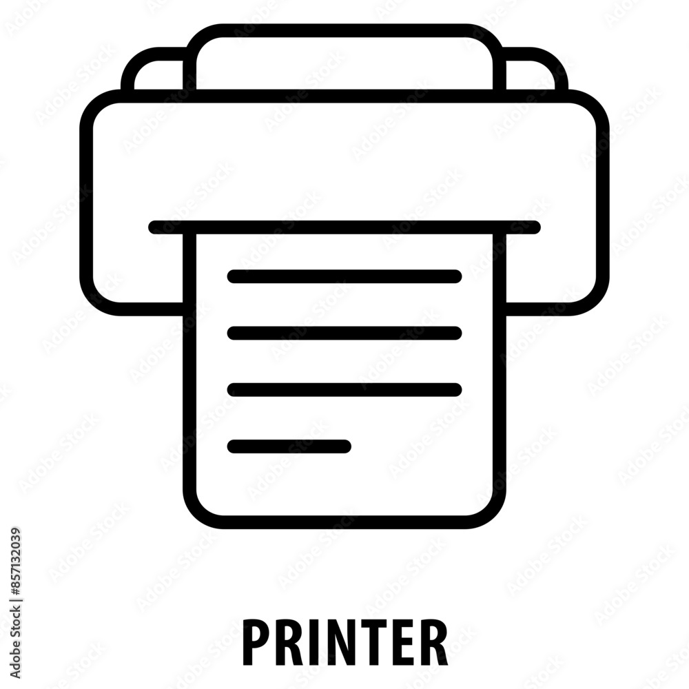 Poster printer icon simple and easy to edit for your design elements