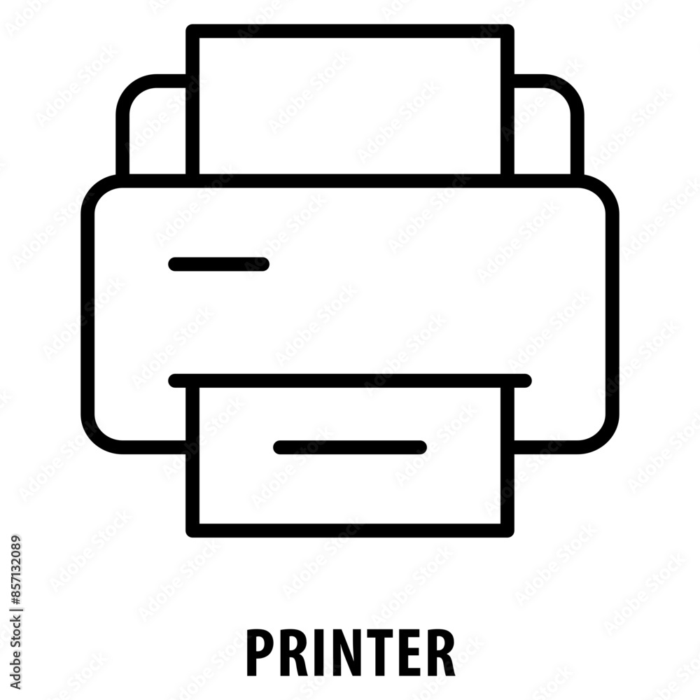Poster printer icon simple and easy to edit for your design elements