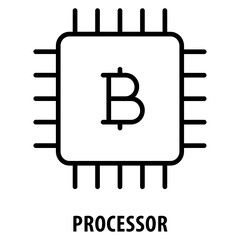 Processor Icon simple and easy to edit for your design elements