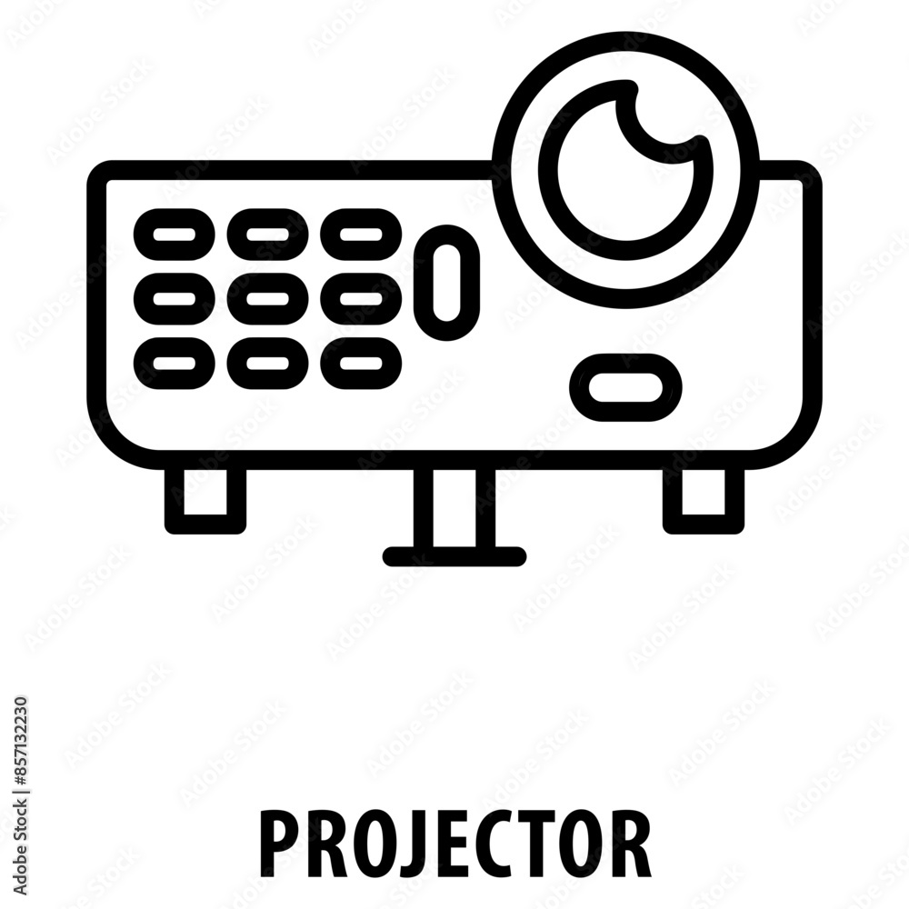 Poster projector icon simple and easy to edit for your design elements