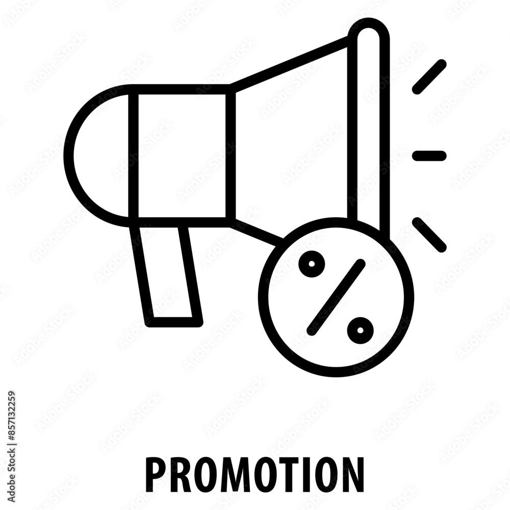Poster promotion icon simple and easy to edit for your design elements