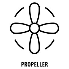 Propeller Icon simple and easy to edit for your design elements