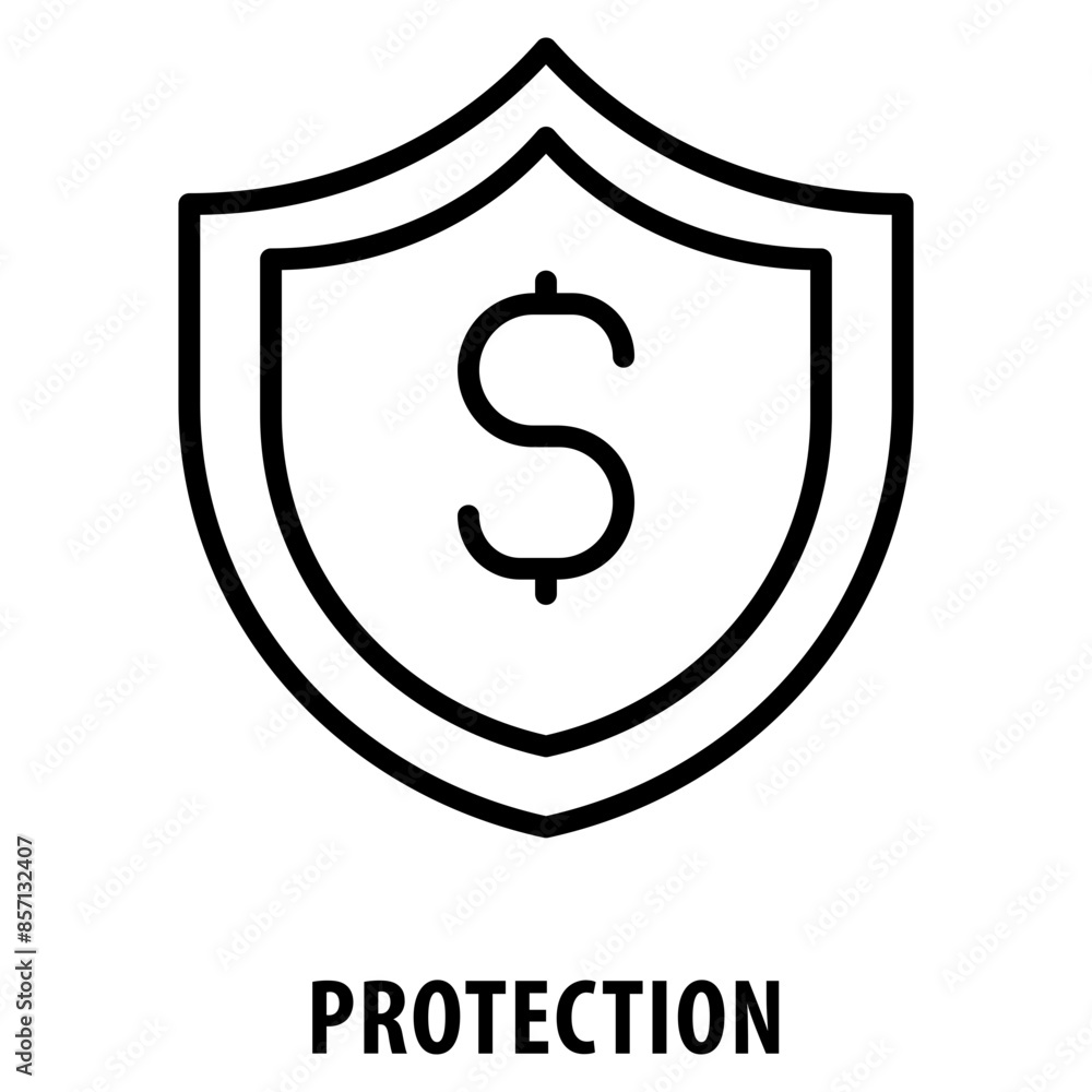 Poster protection icon simple and easy to edit for your design elements