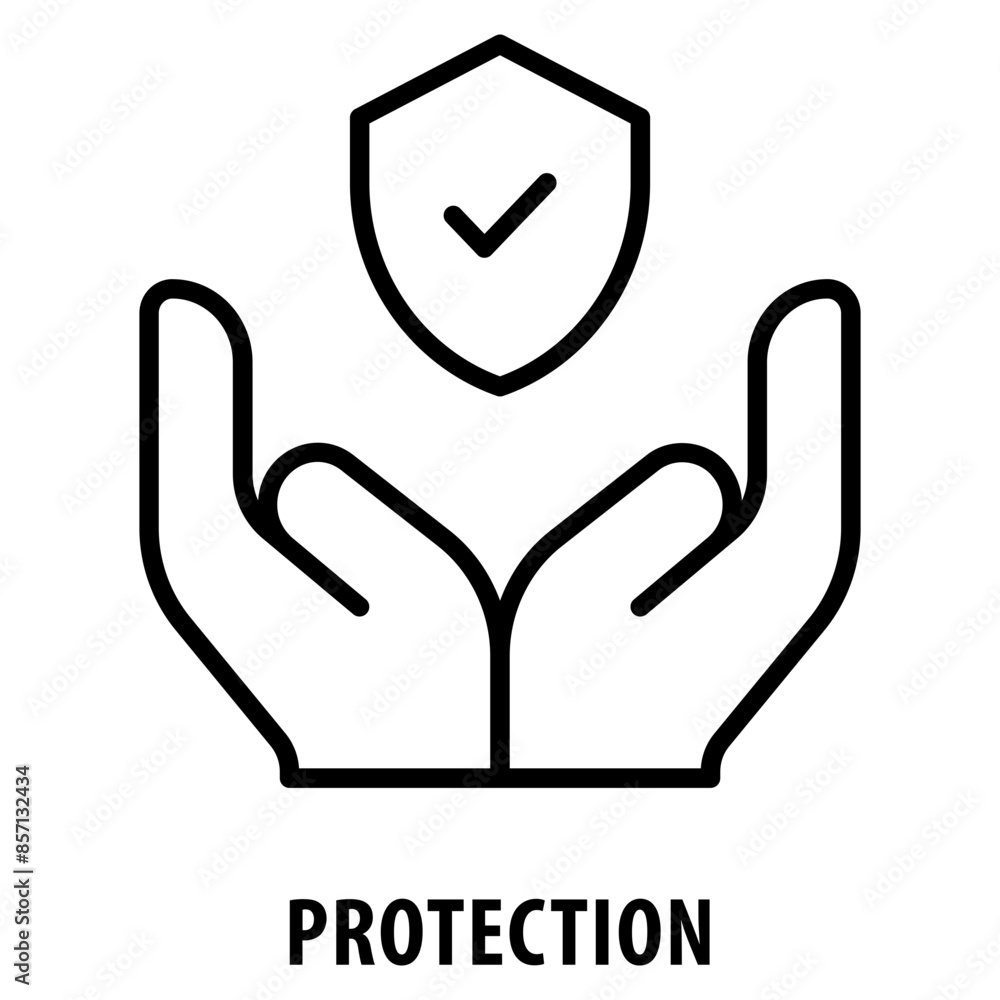 Poster protection icon simple and easy to edit for your design elements