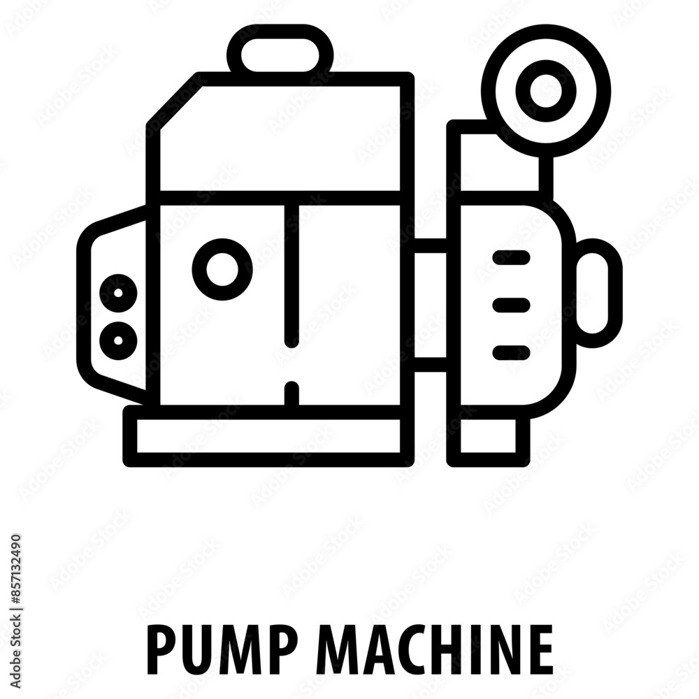Poster pump machine icon simple and easy to edit for your design elements