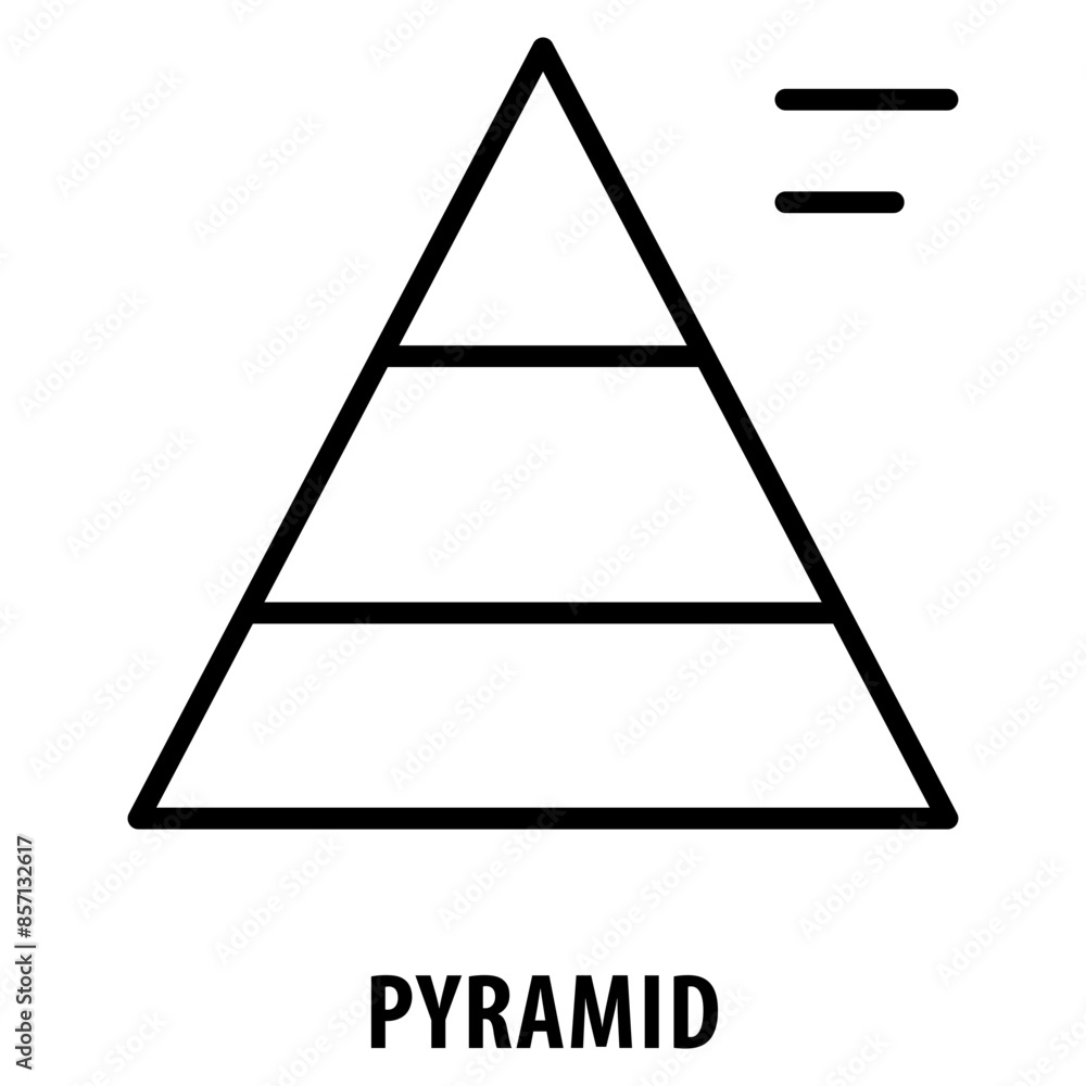 Aufkleber pyramid icon simple and easy to edit for your design elements