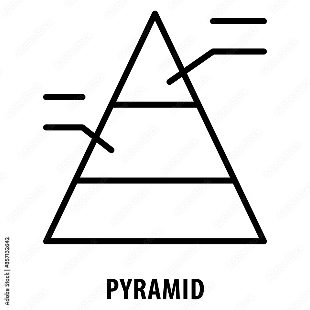 Aufkleber pyramid icon simple and easy to edit for your design elements