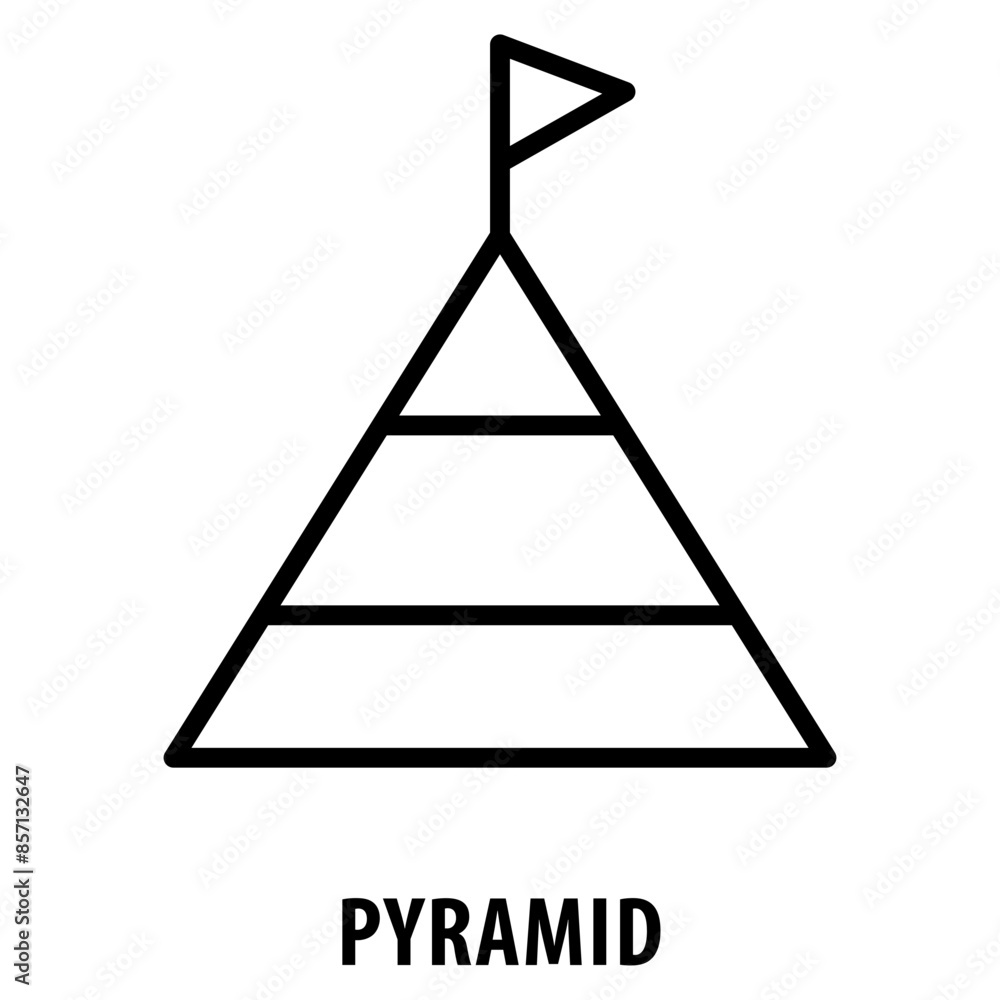 Aufkleber pyramid icon simple and easy to edit for your design elements