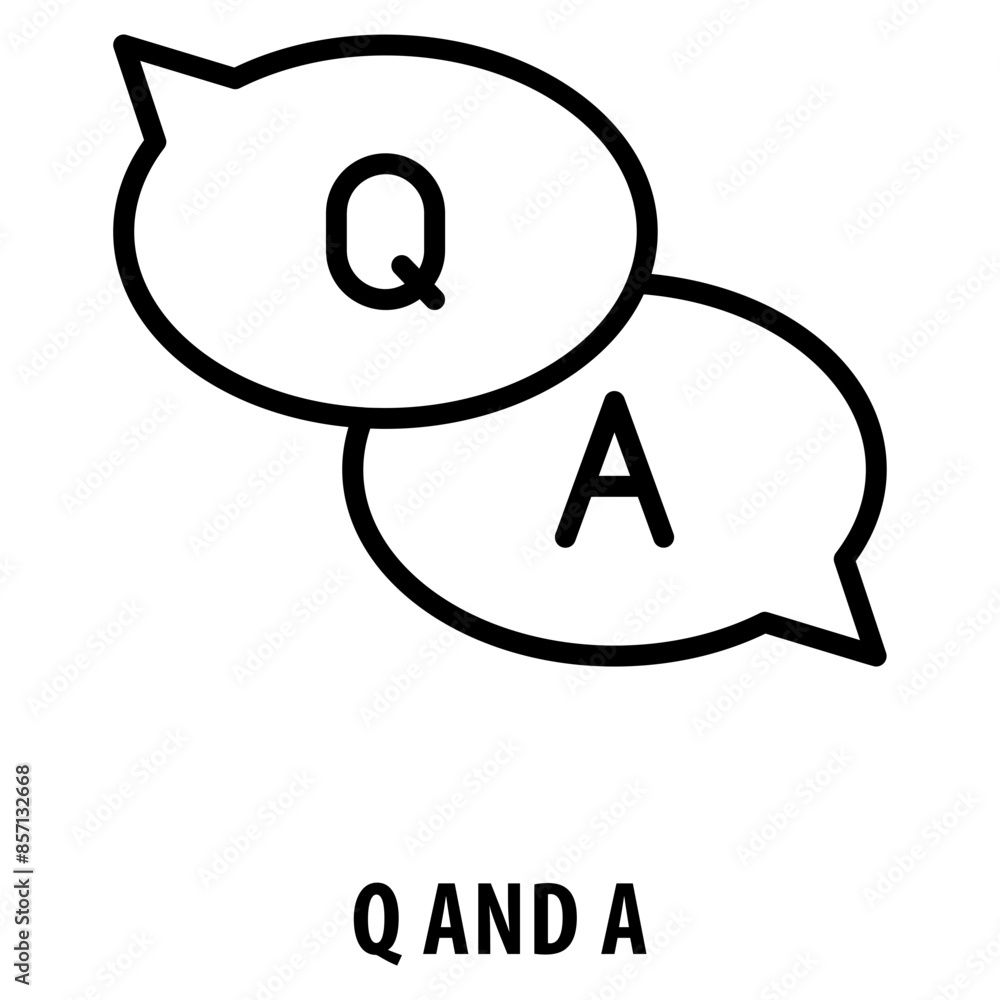 Poster q and a icon simple and easy to edit for your design elements