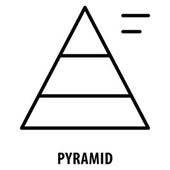 Pyramid Icon simple and easy to edit for your design elements