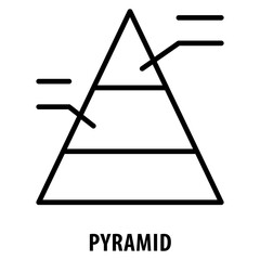 Pyramid Icon simple and easy to edit for your design elements