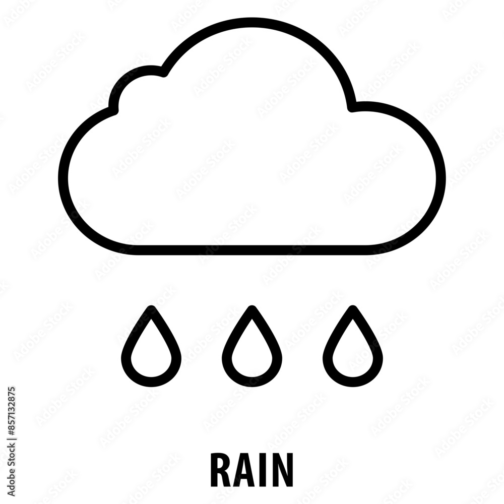 Poster rain icon simple and easy to edit for your design elements