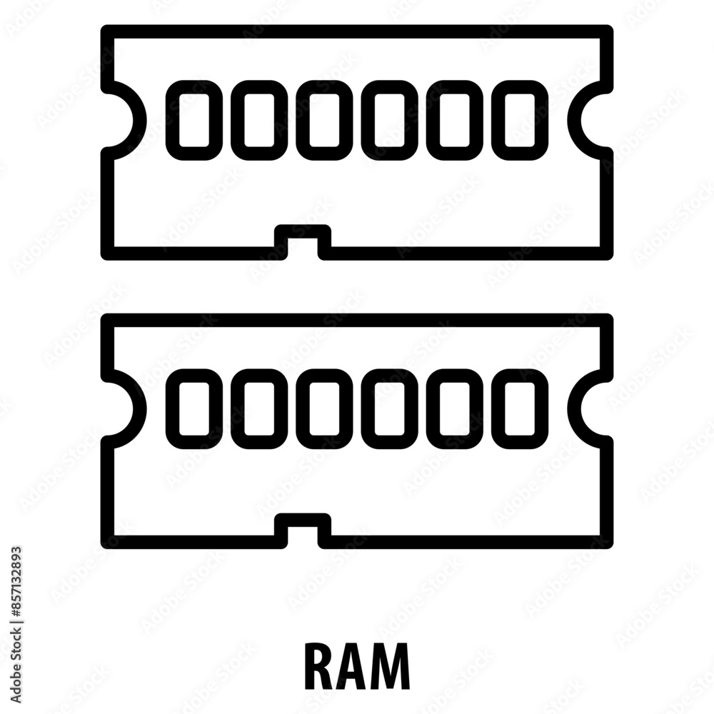 Poster ram icon simple and easy to edit for your design elements
