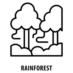 Rainforest Icon simple and easy to edit for your design elements