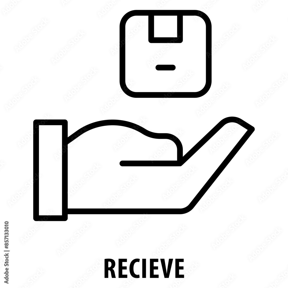 Poster recieve icon simple and easy to edit for your design elements