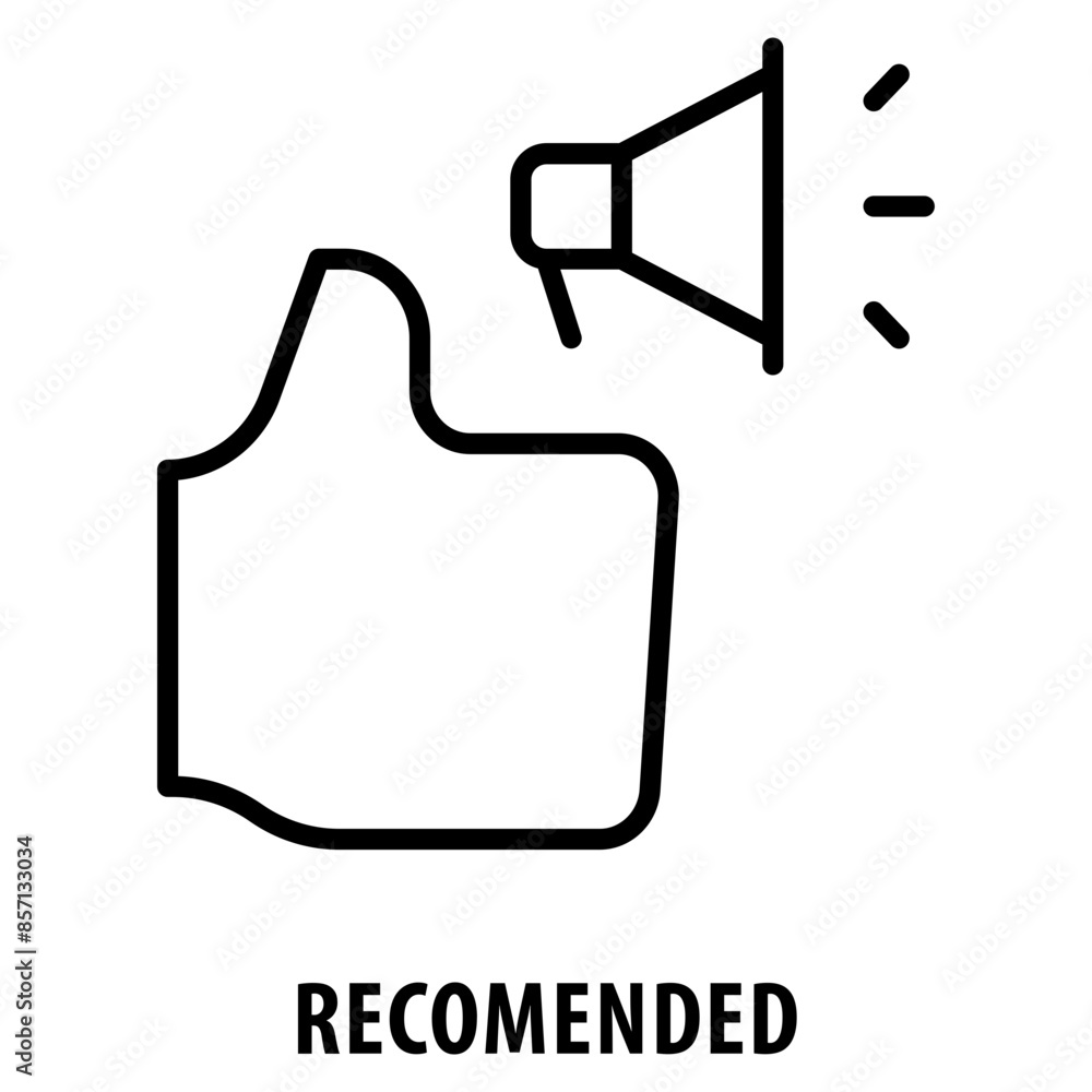 Poster recomended icon simple and easy to edit for your design elements