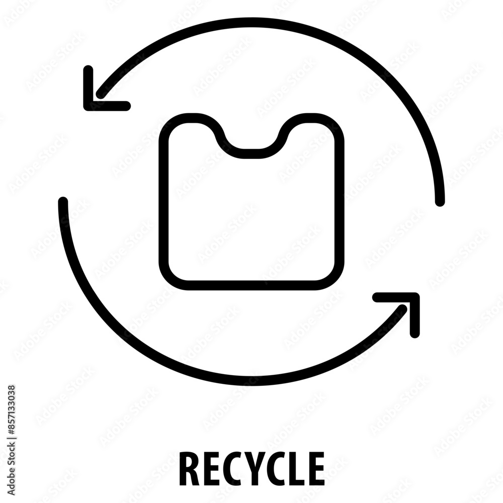 Poster recycle icon simple and easy to edit for your design elements